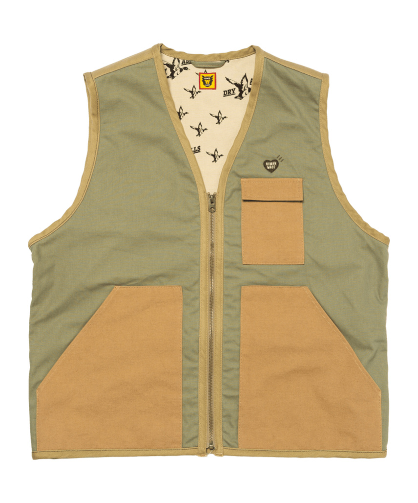 Human Made Zippered Vest In Nude
