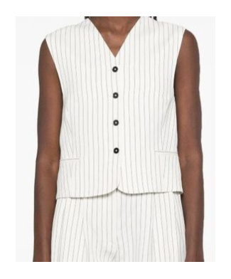 Shop Loulou Studio Striped Vest In Black