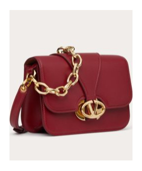 Valentino Vlogo Signature Leather Crossbody Bag In Red