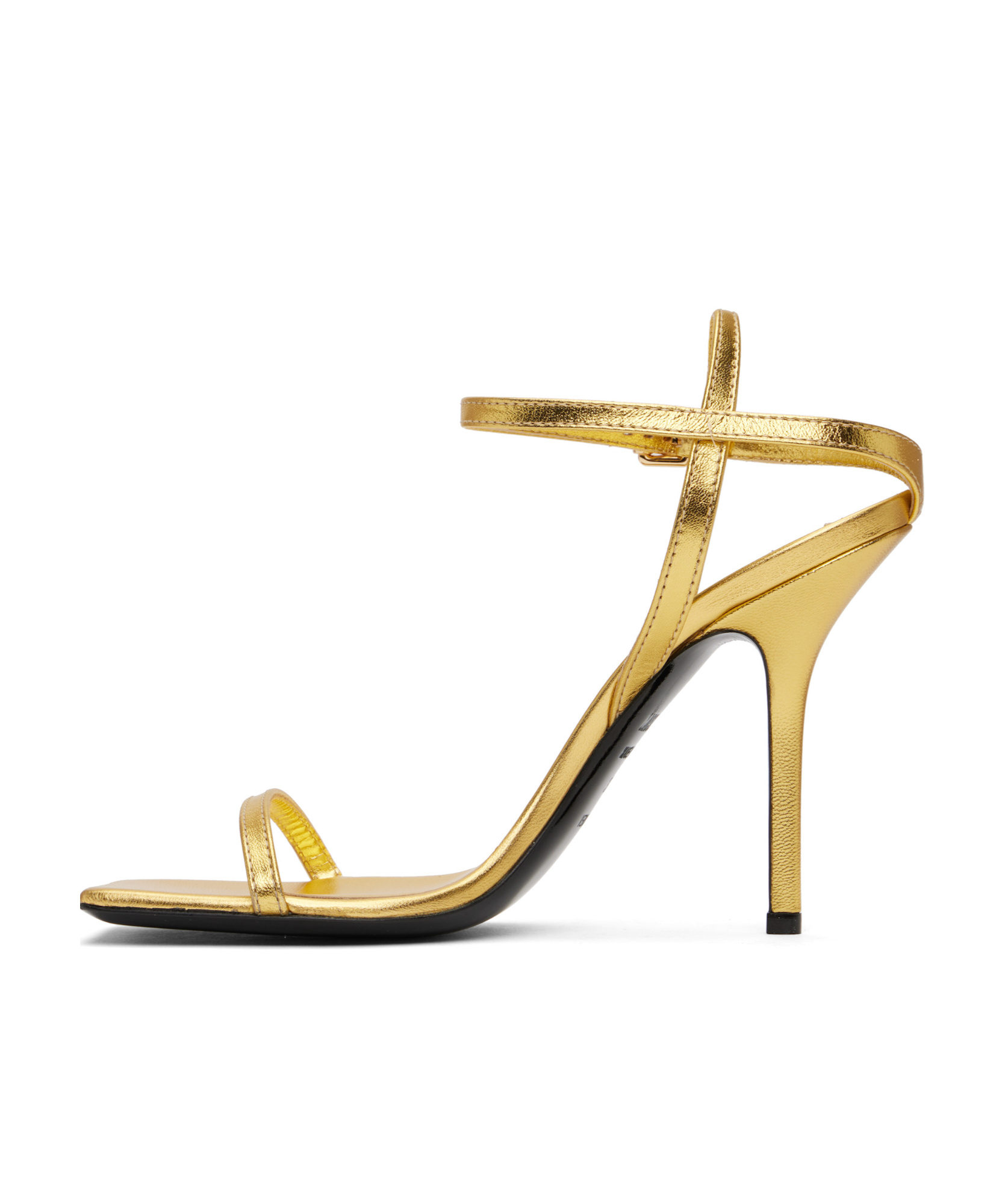 Moschino Gold Tina Heeled Sandals In Nude