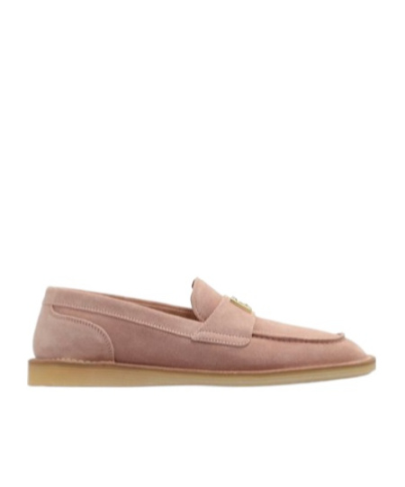Dolce & Gabbana Suede Leather Moccas In Brown