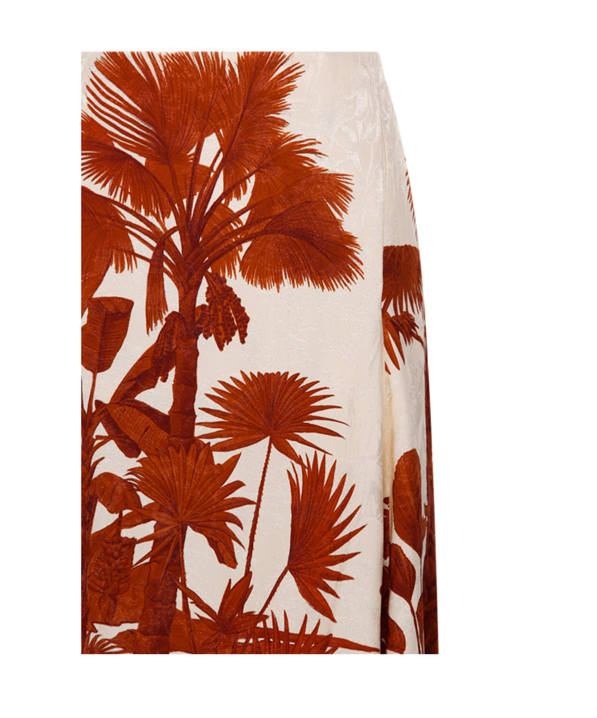 Johanna Ortiz Encanto De Isla Flared Midi Skirt In Nude