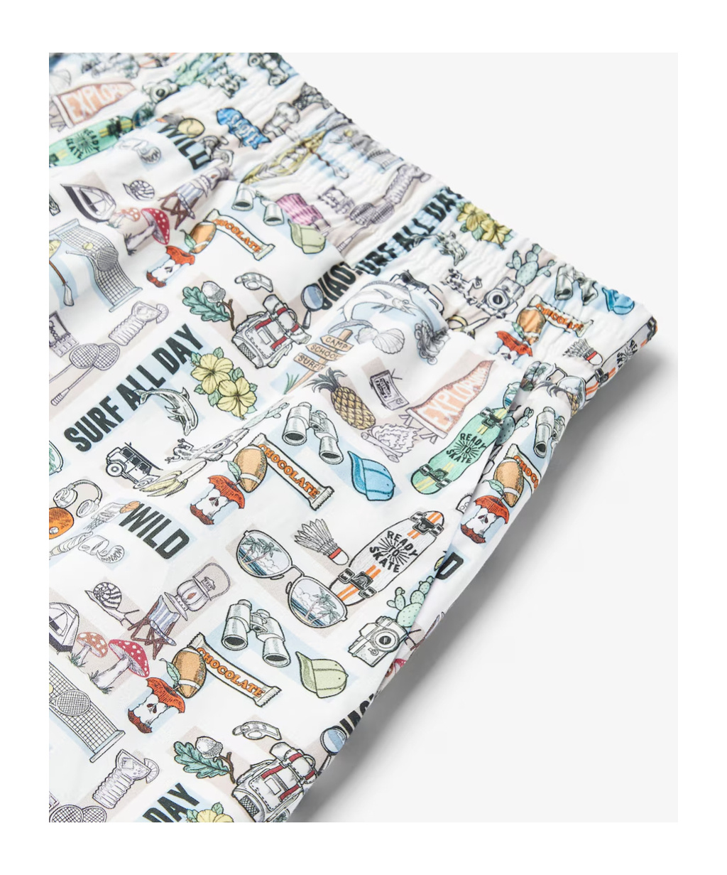 Fendi Multicolor Poplin Junior Bermudas In Multi
