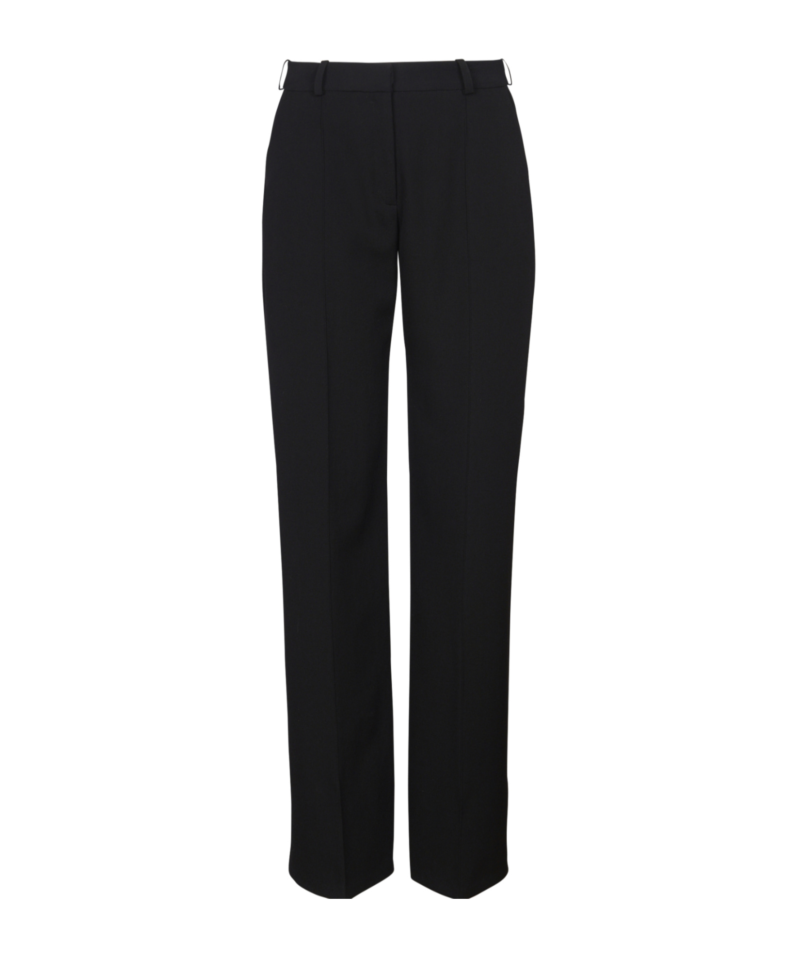 Balmain Wool Trousers With Front Pleats And Wide Leg In Black