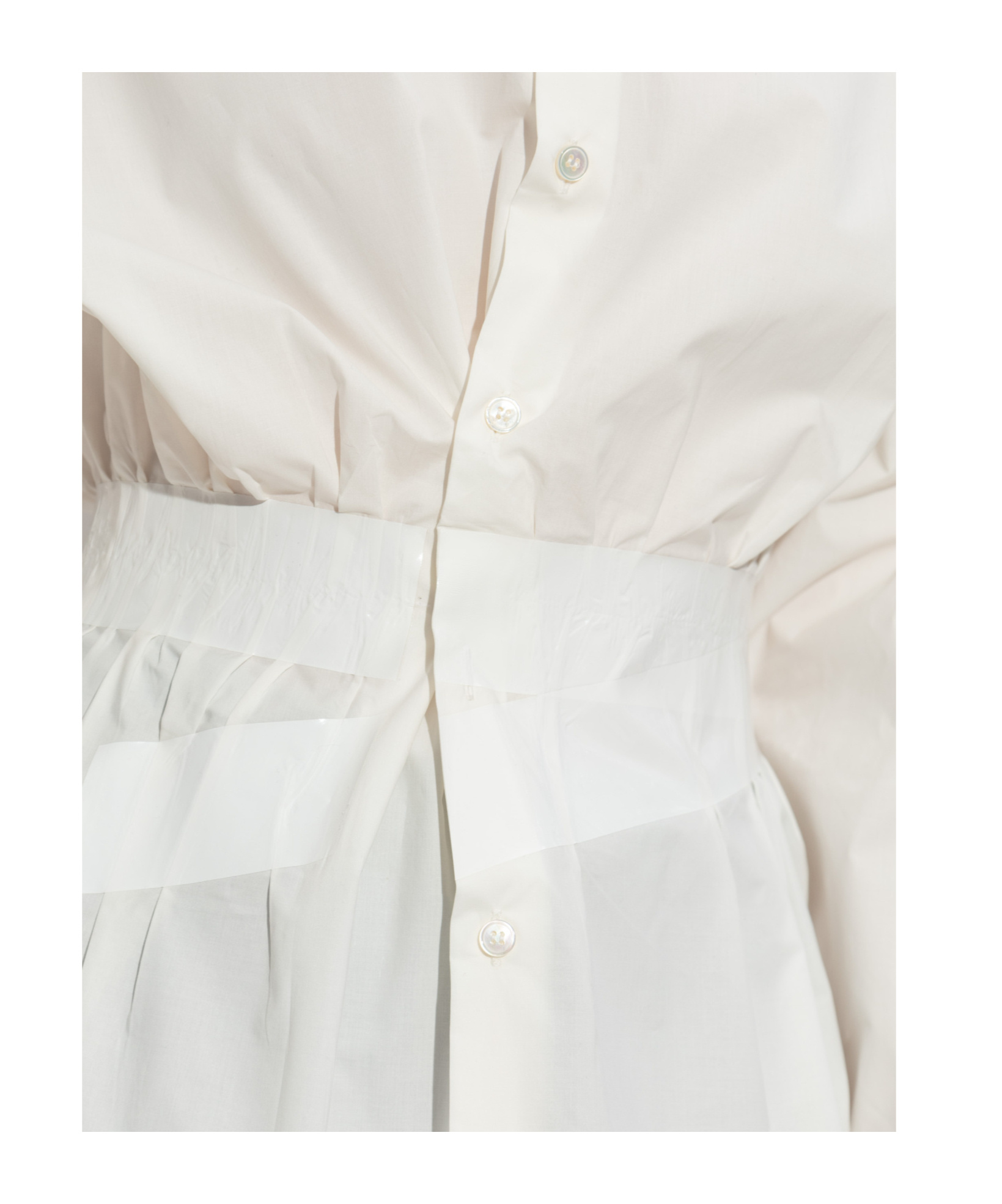 Mm6 Maison Margiela "taped" Shirt In White