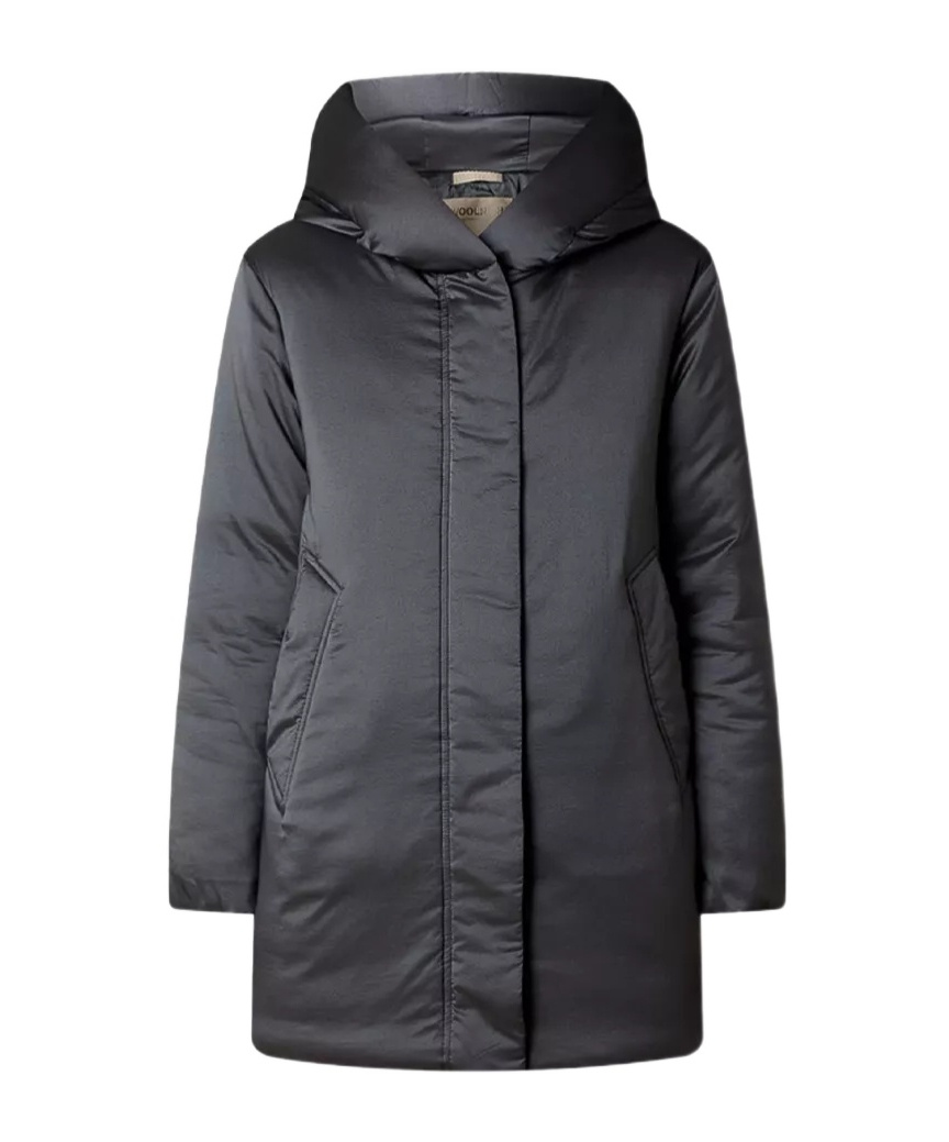 Woolrich Hooded Down Jacket In Black