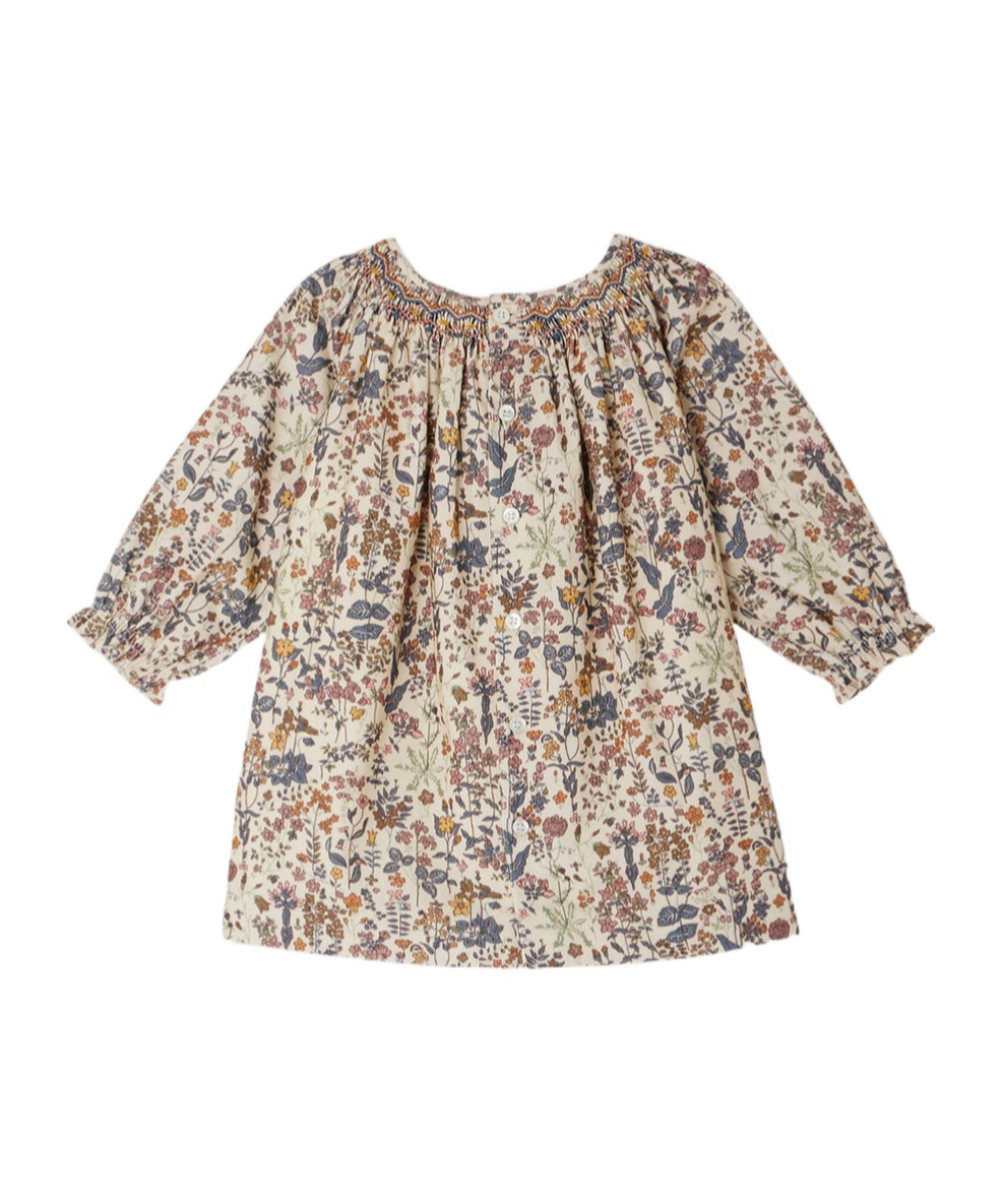 Bonpoint Griottine Multicoloured Corduroy Dress In Nude