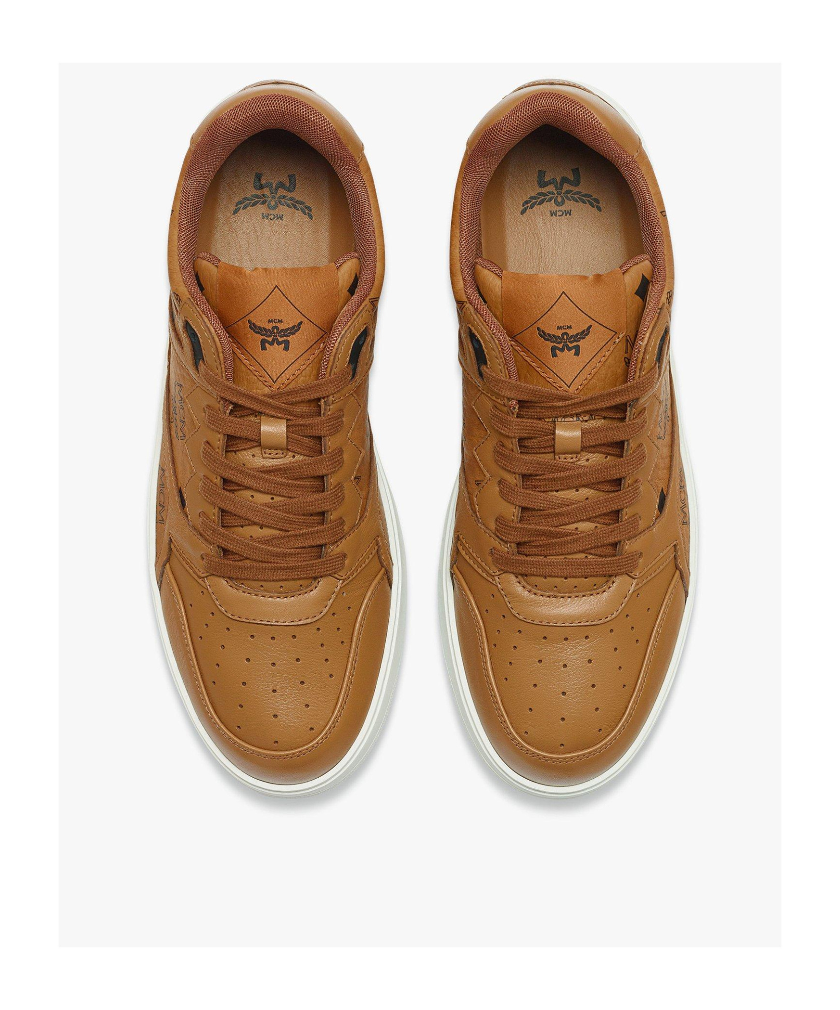 Mcm Neo Terrain Lo Sneakers In Visetos In Brown