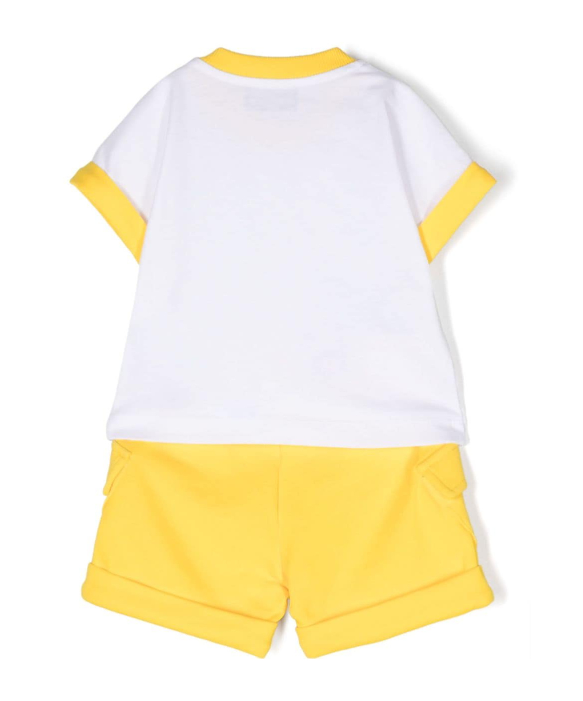 Moschino Logo-print Cotton Shorts Set In White