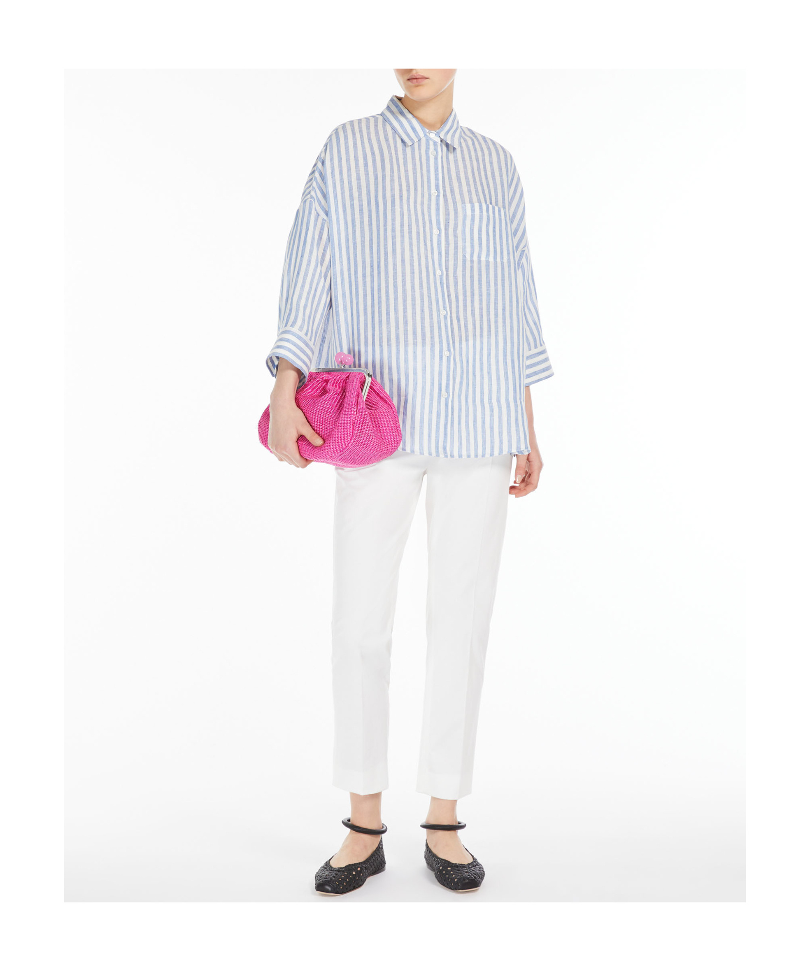 Weekend Max Mara Belt-loop Casual Pants In White