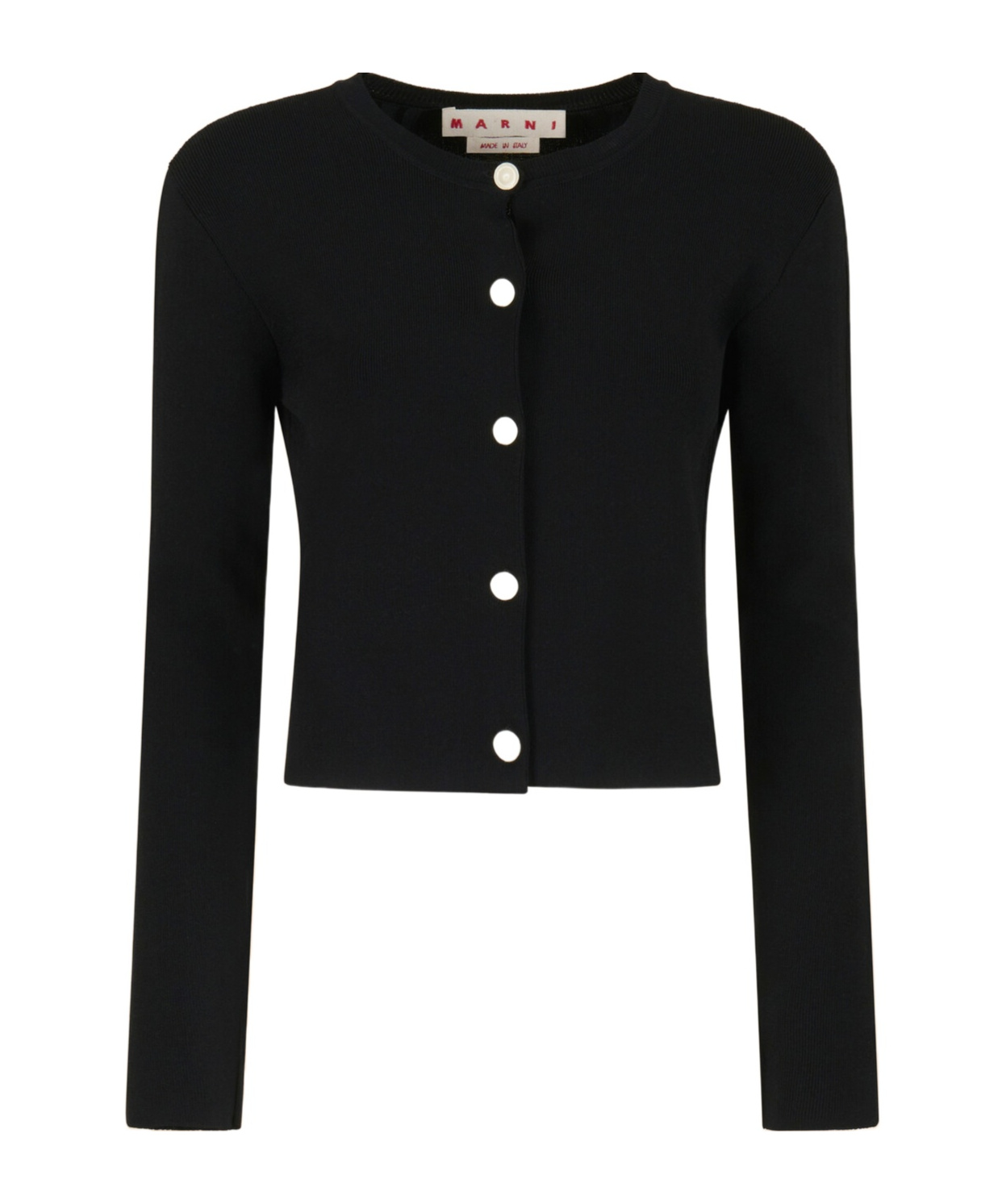 Marni Button-front Long-sleeve Cardigan In Black