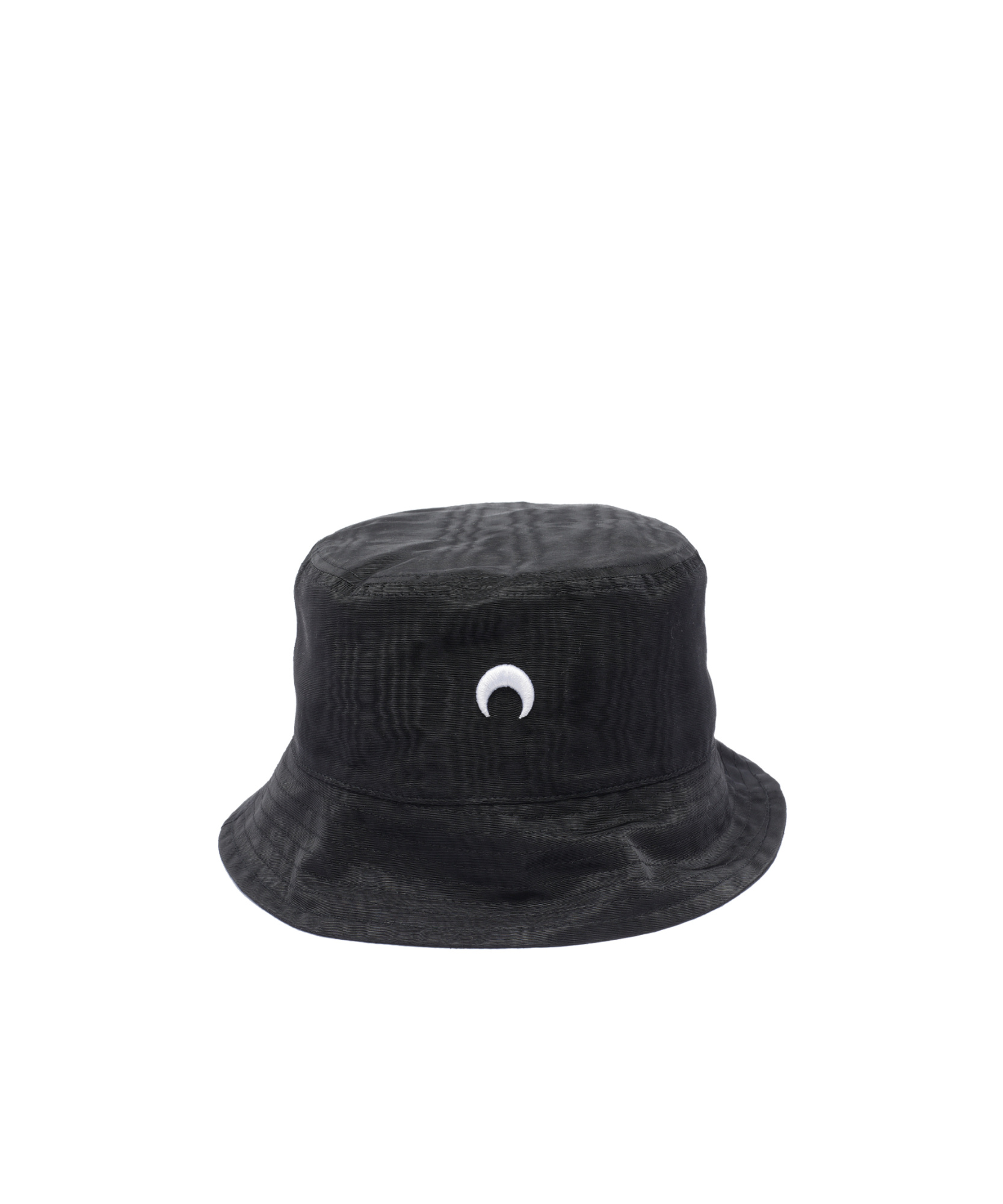 Marine Serre Logo Embroidery Bucket Hat In Black
