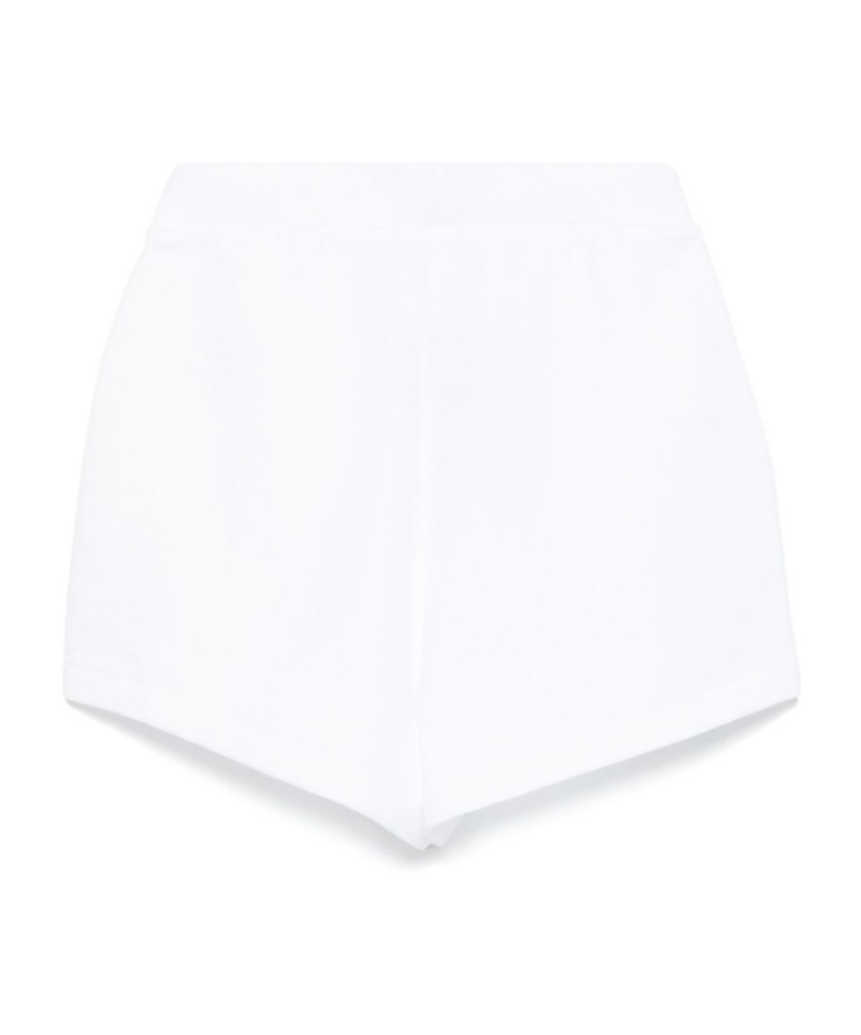 Shop Balmain Embossed-buttons Shorts In White