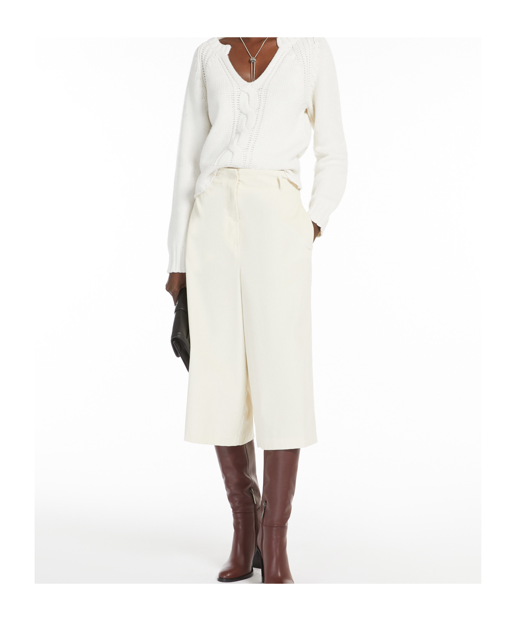 Max Mara Belt-loop Casual Pants In White