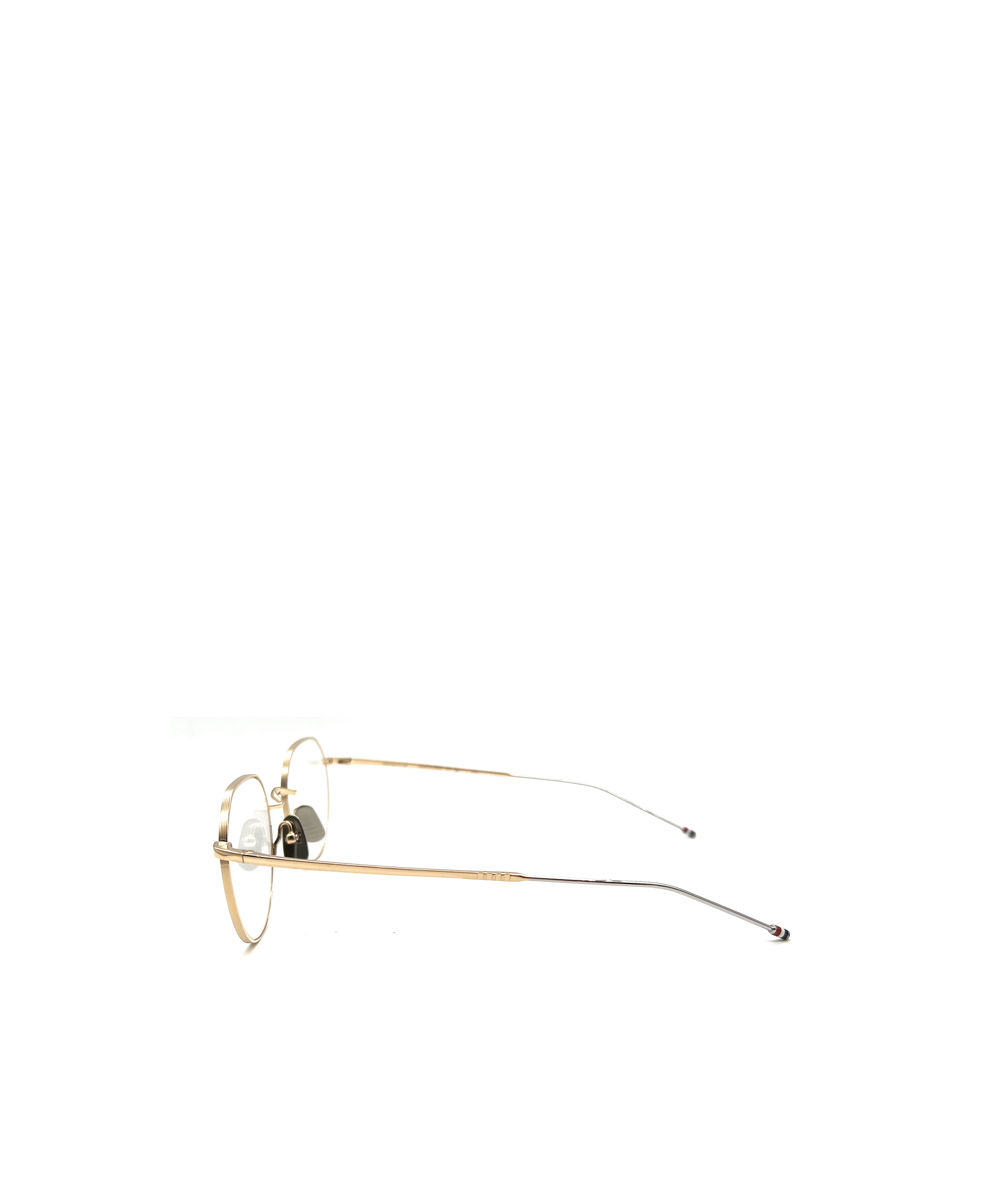 Thom Browne Eyewear Round Frame Glasses In White