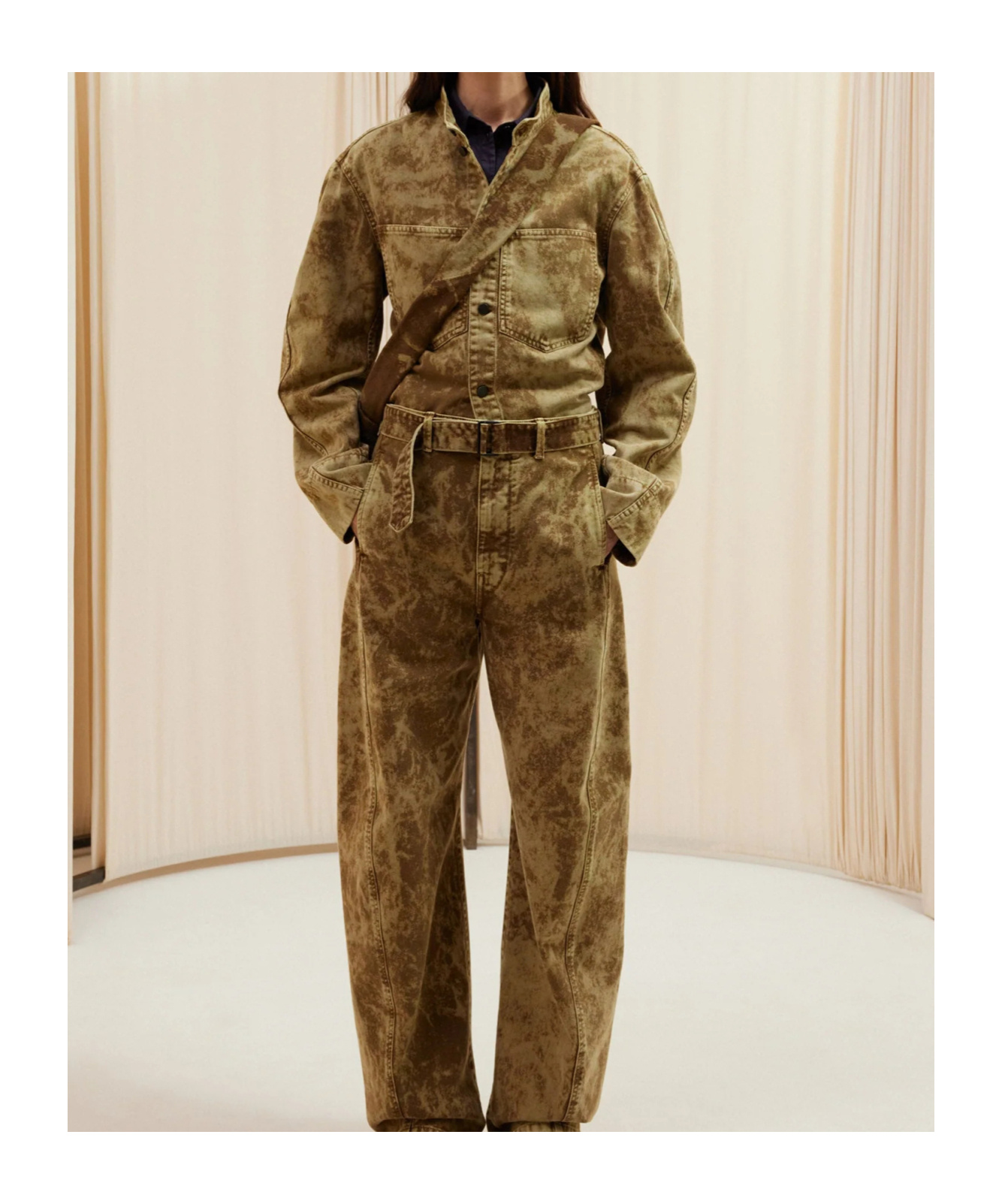 LEMAIRE DENIM COAT WITH CURVED SLEEVES