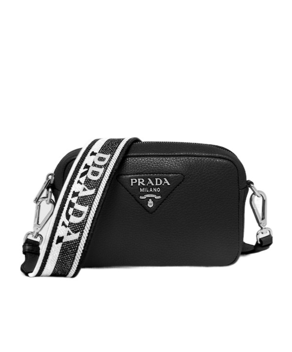 Prada Small Leather Bag In Black