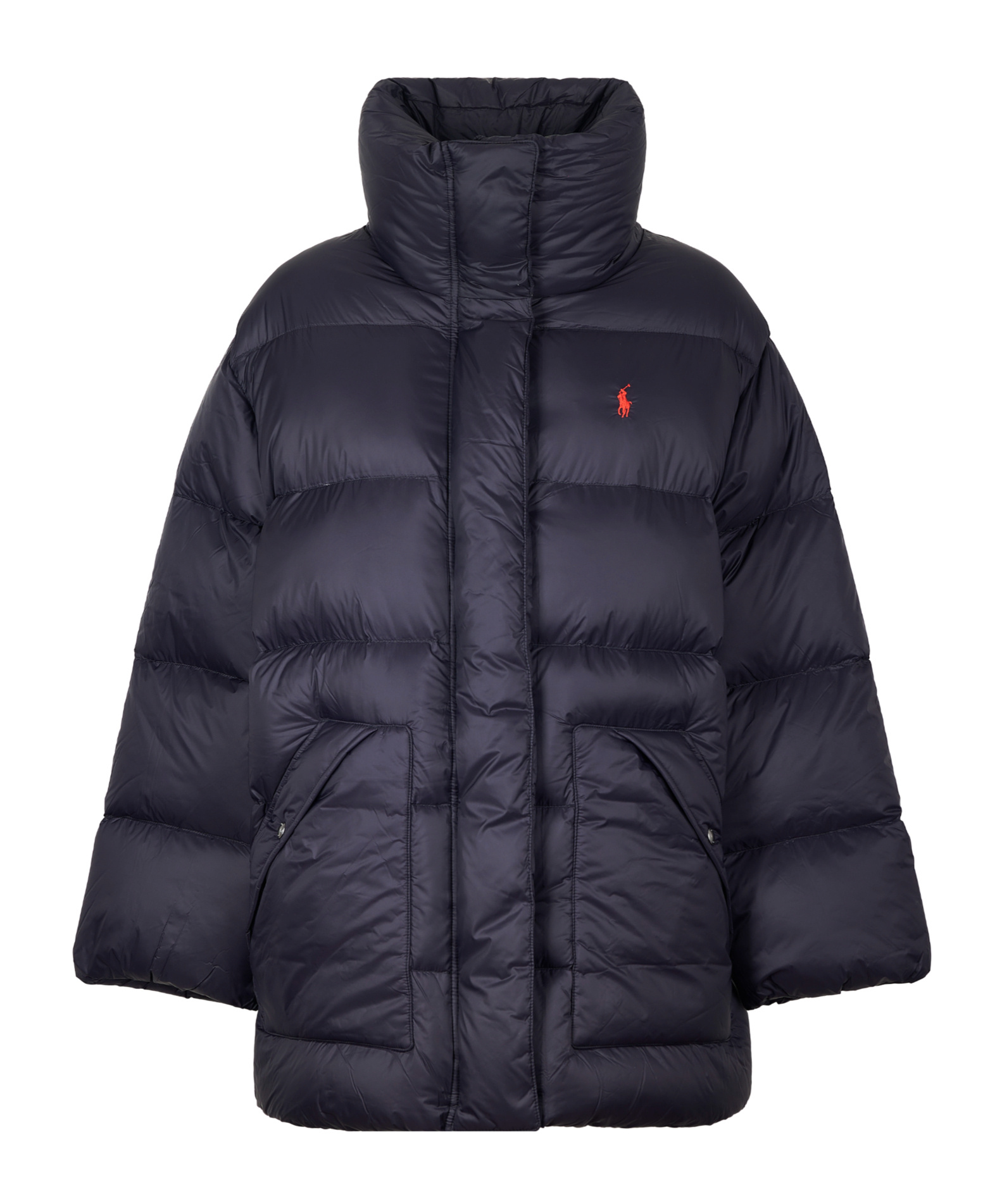 Polo Ralph Lauren Embroidered-logo Padded Jacket In Blue