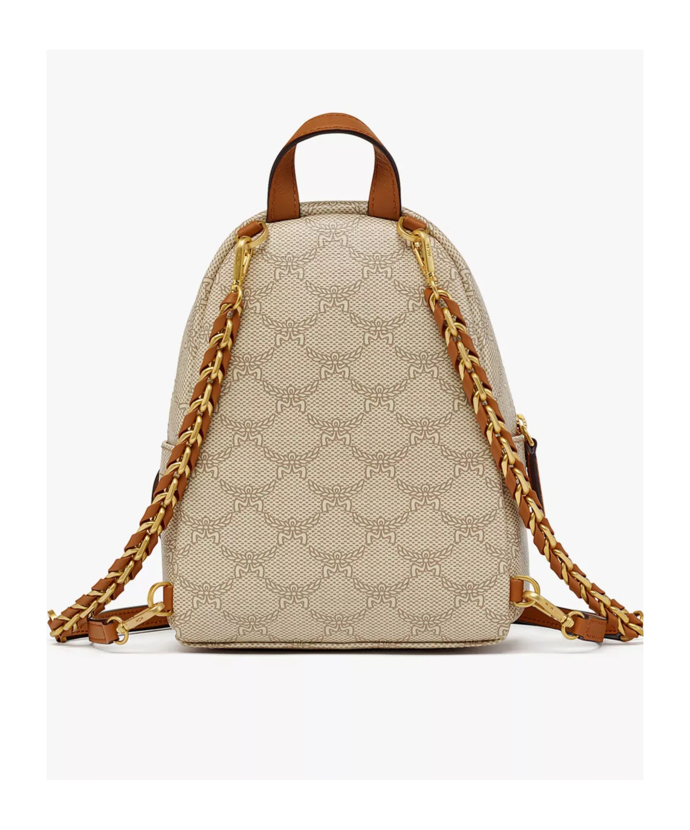Mcm X-mini Stark Bebe Boo Lauretos Backpack In Nude