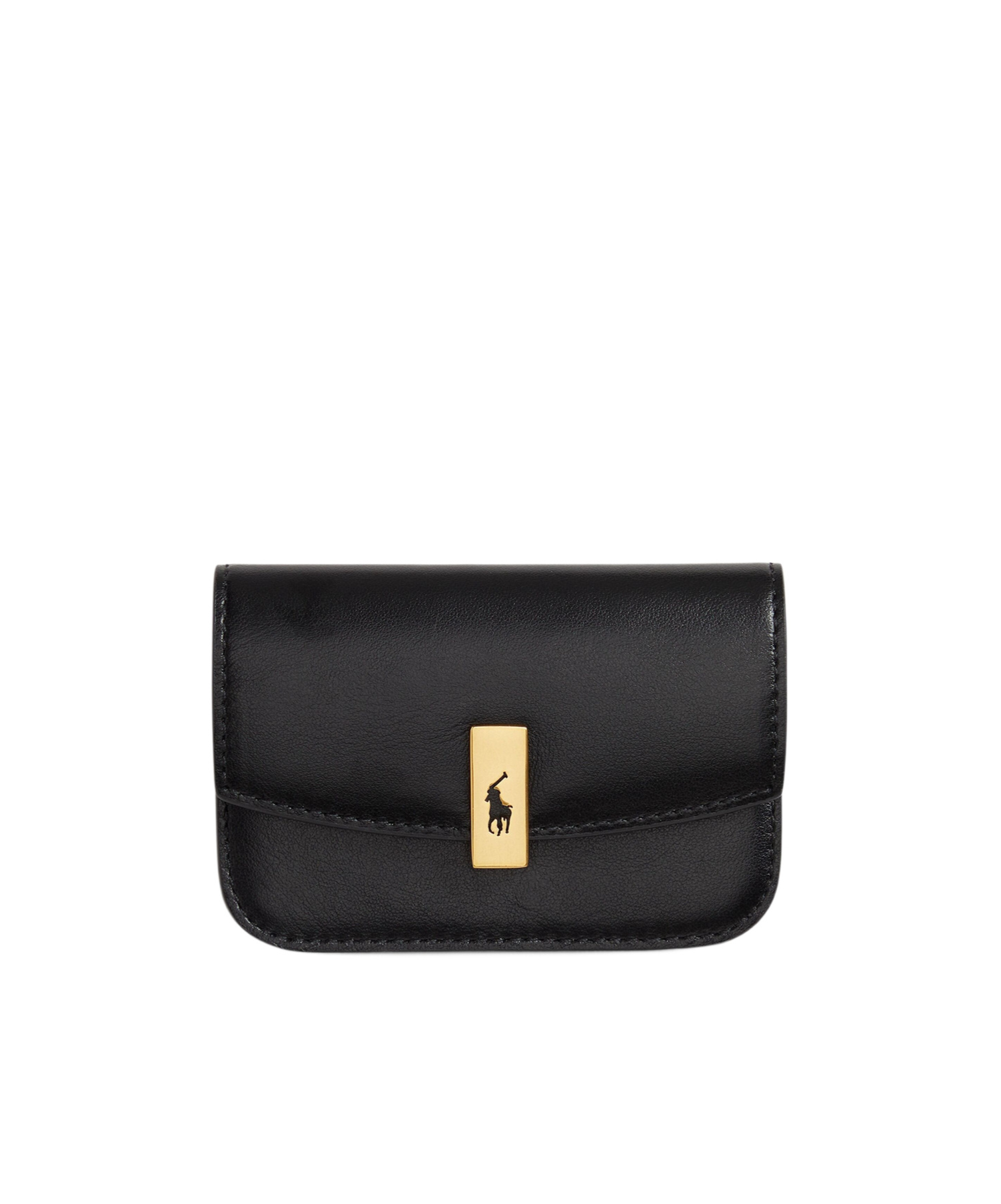 Polo Ralph Lauren Logo-plaque Leather Wallet In Black