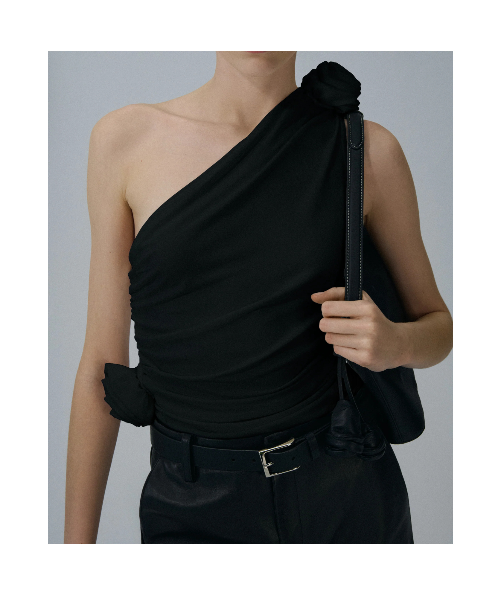 Magda Butrym One-shoulder T-shirt In Black