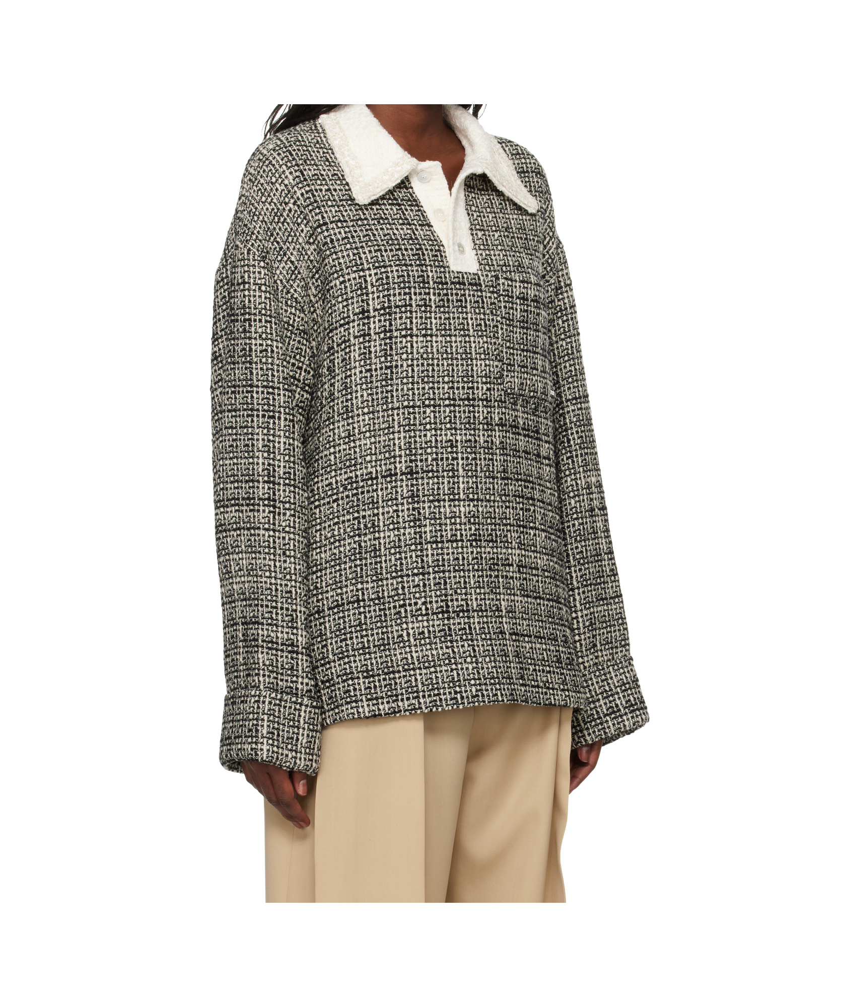 WOOYOUNGMI LONG-SLEEVED POLO SHIRT 
