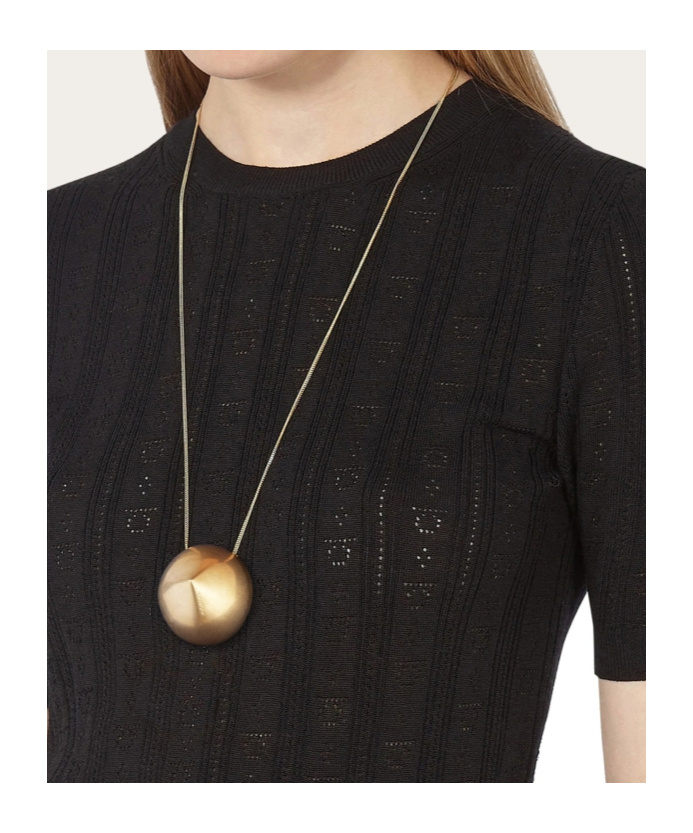 FERRAGAMO ROUND PENDANT NECKLACE