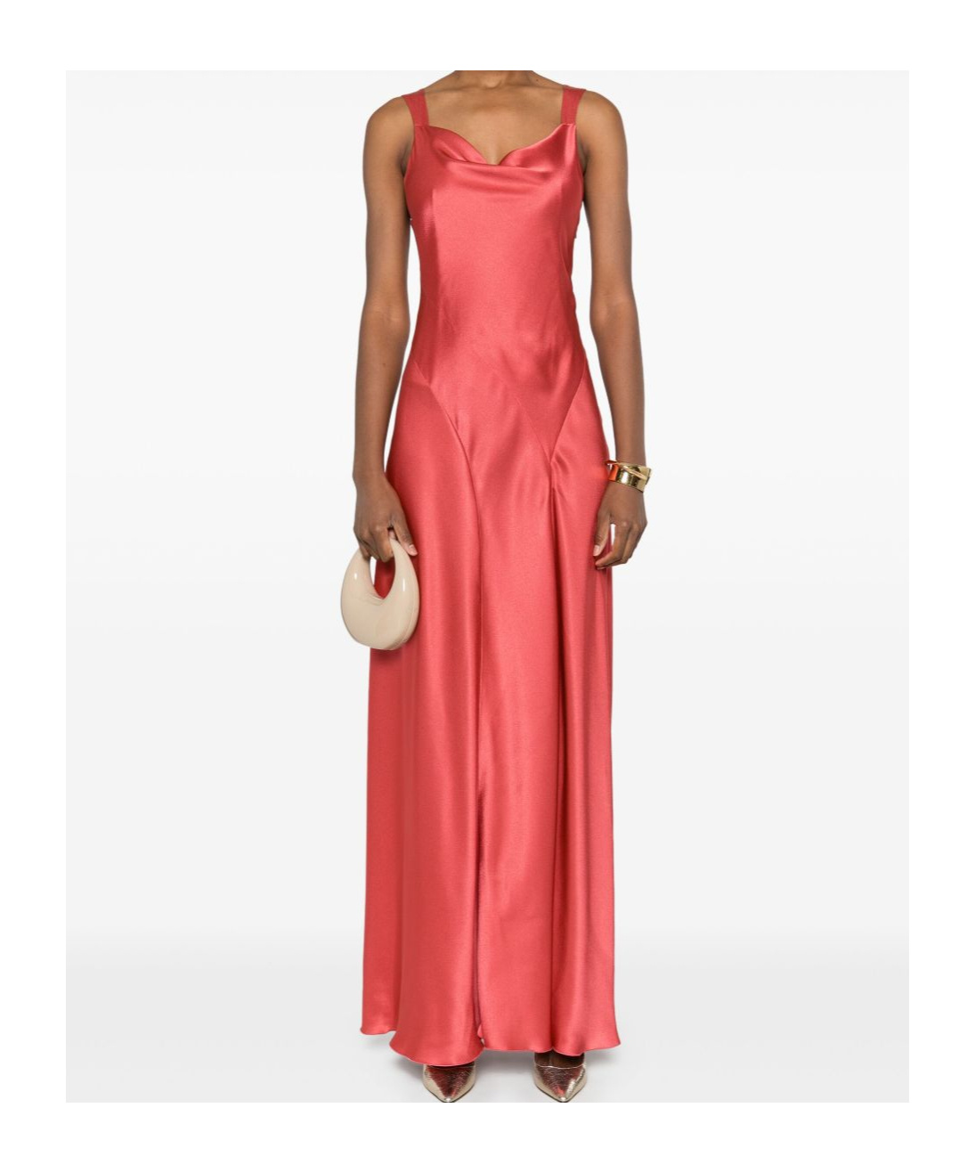 Alberta Ferretti Cut-out Gown In Red