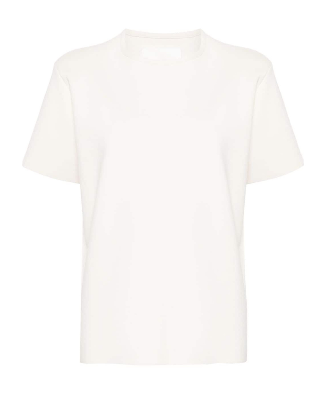 Jil Sander Round-neck Fine-ribbed Top In White