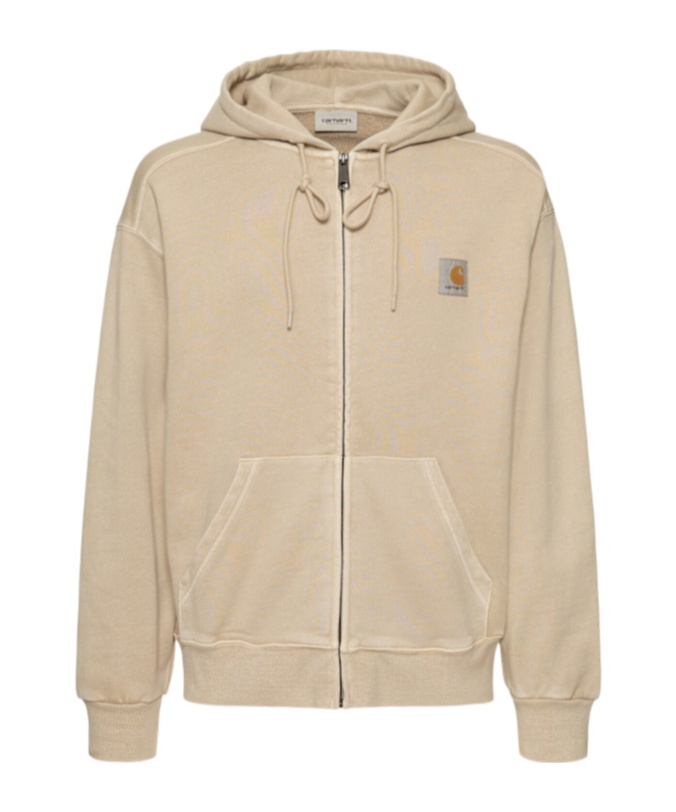 Carhartt Beige Hooded Nelson Jacket Zip-up Hoodie