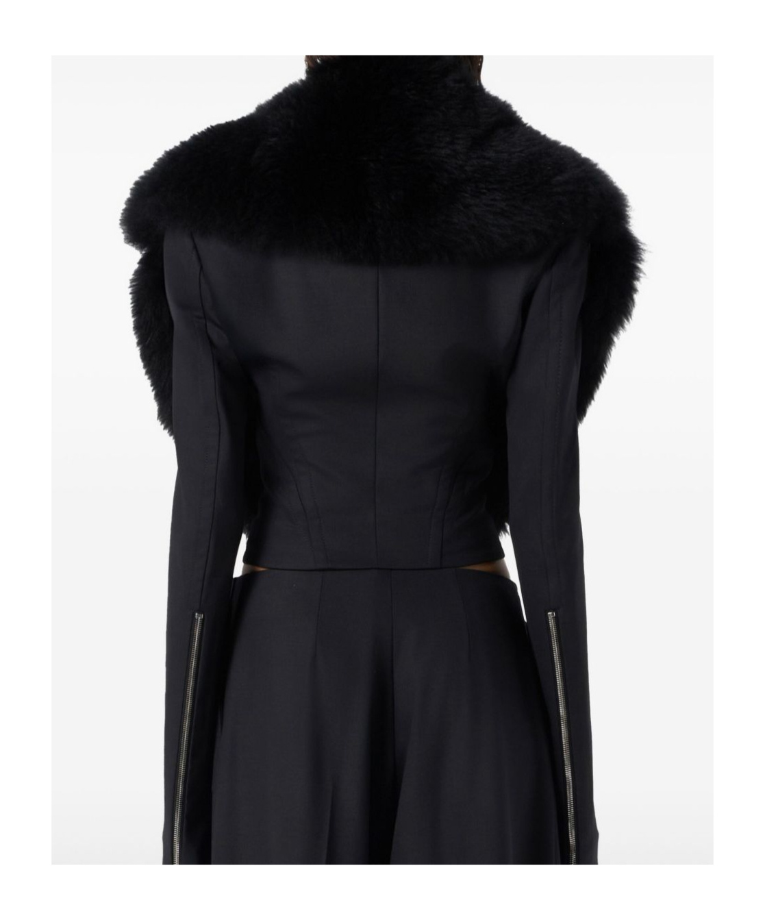 Blumarine Long-sleeved Casual Jacket In Black