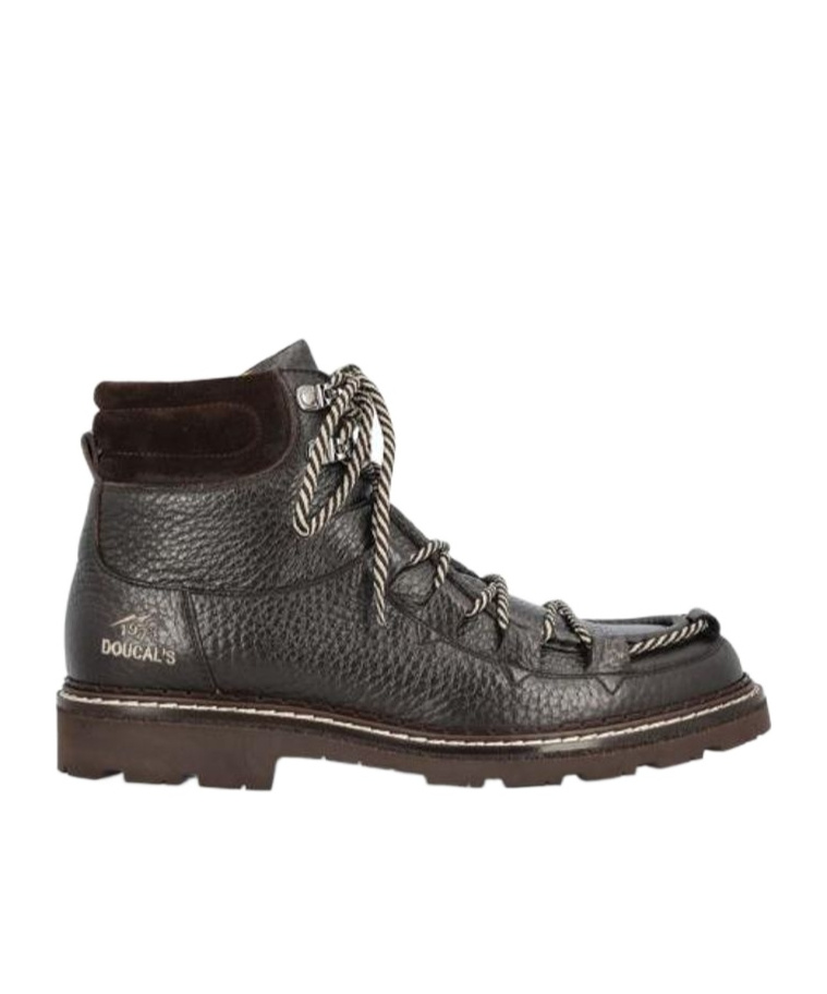 Doucal's Lacing Short Boots In Black