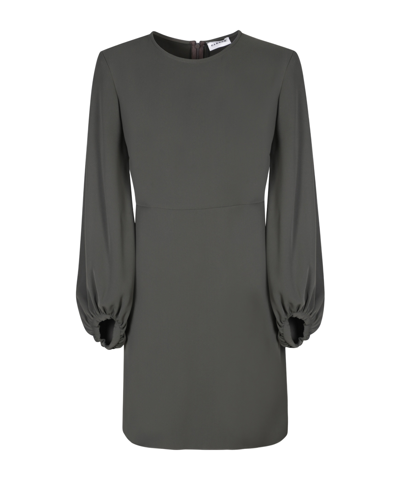 P.a.r.o.s.h Mini Green Dress In Black