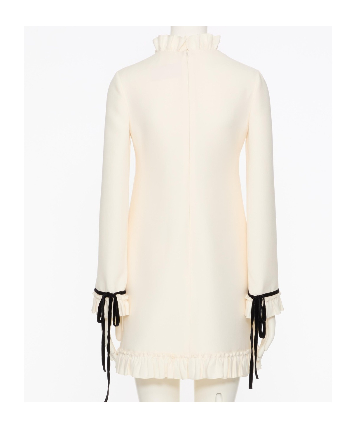 Valentino Crepe Couture Minidress In White