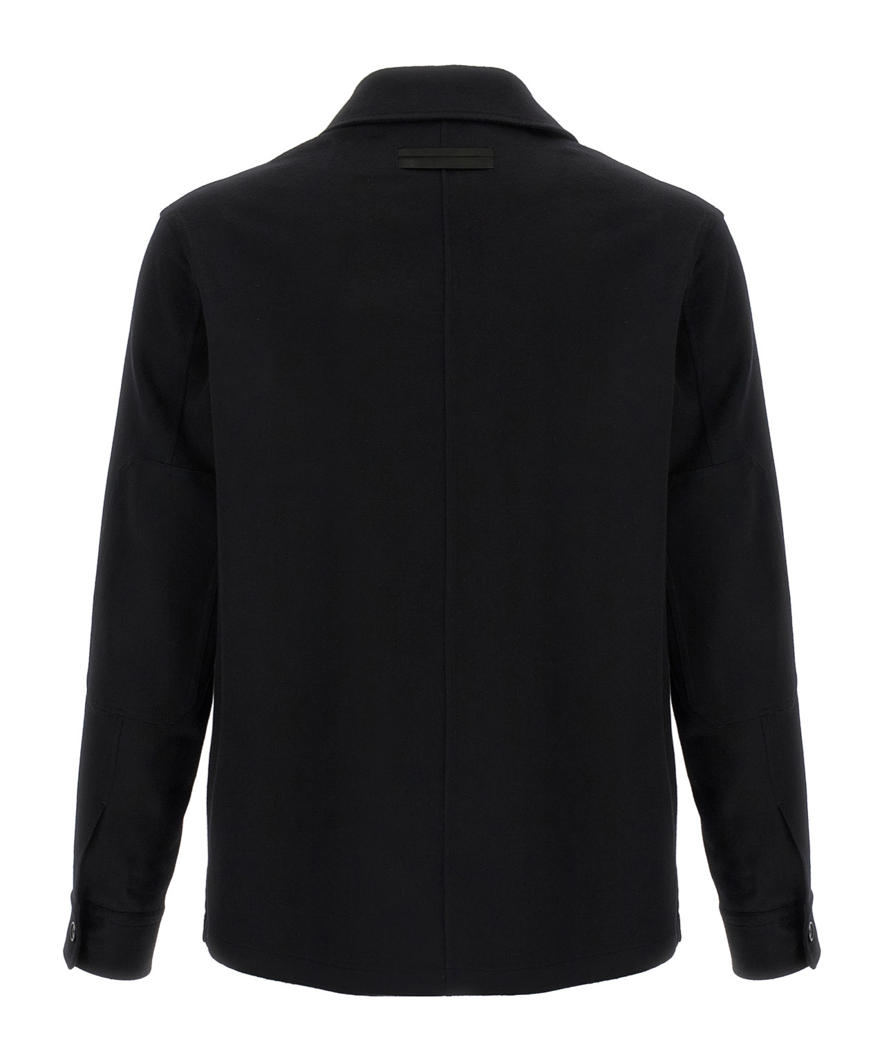 Zegna Pure Cashmere Overshirt In Black