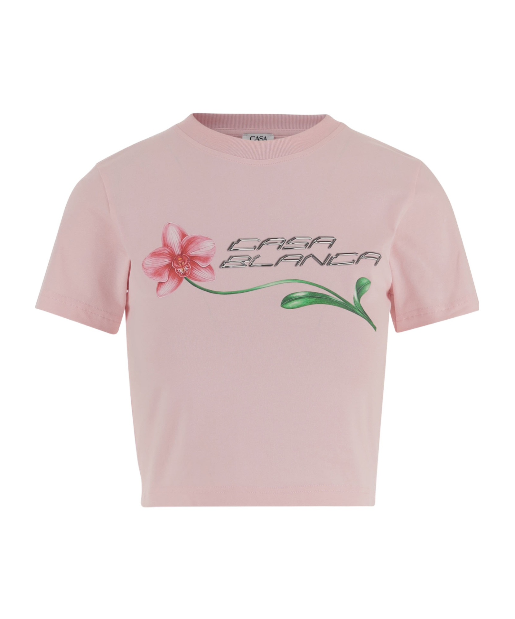 Casablanca Crew Neck T-shirt In Pink