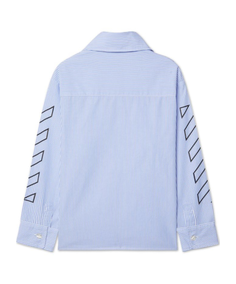 Off-white Diagonal Bookish Shirt In Blue