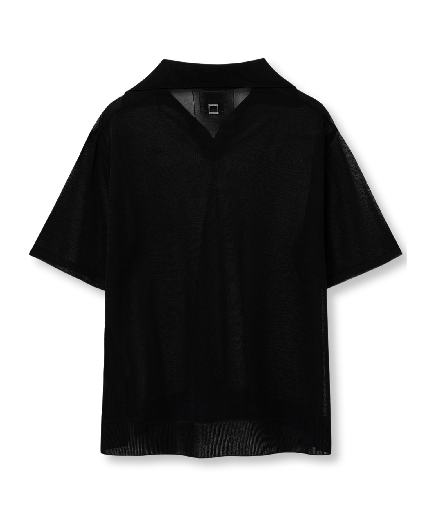 Wooyoungmi Perspective Short-sleeved Sweater In Black