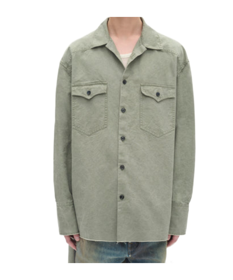Ann Demeulemeester Antoine High Comfort Long Shirt In Green