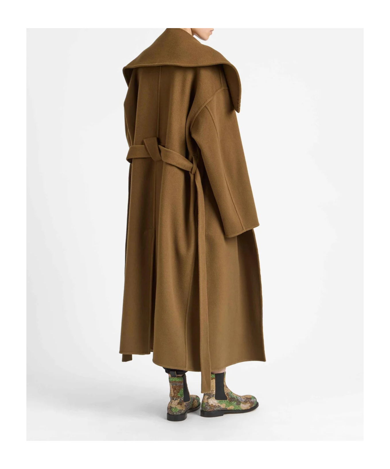 Jw Anderson Wrap Coat In Brown