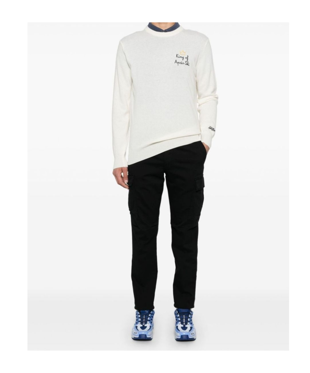 Shop Mc2 Saint Barth Long-sleeved Sweater In White