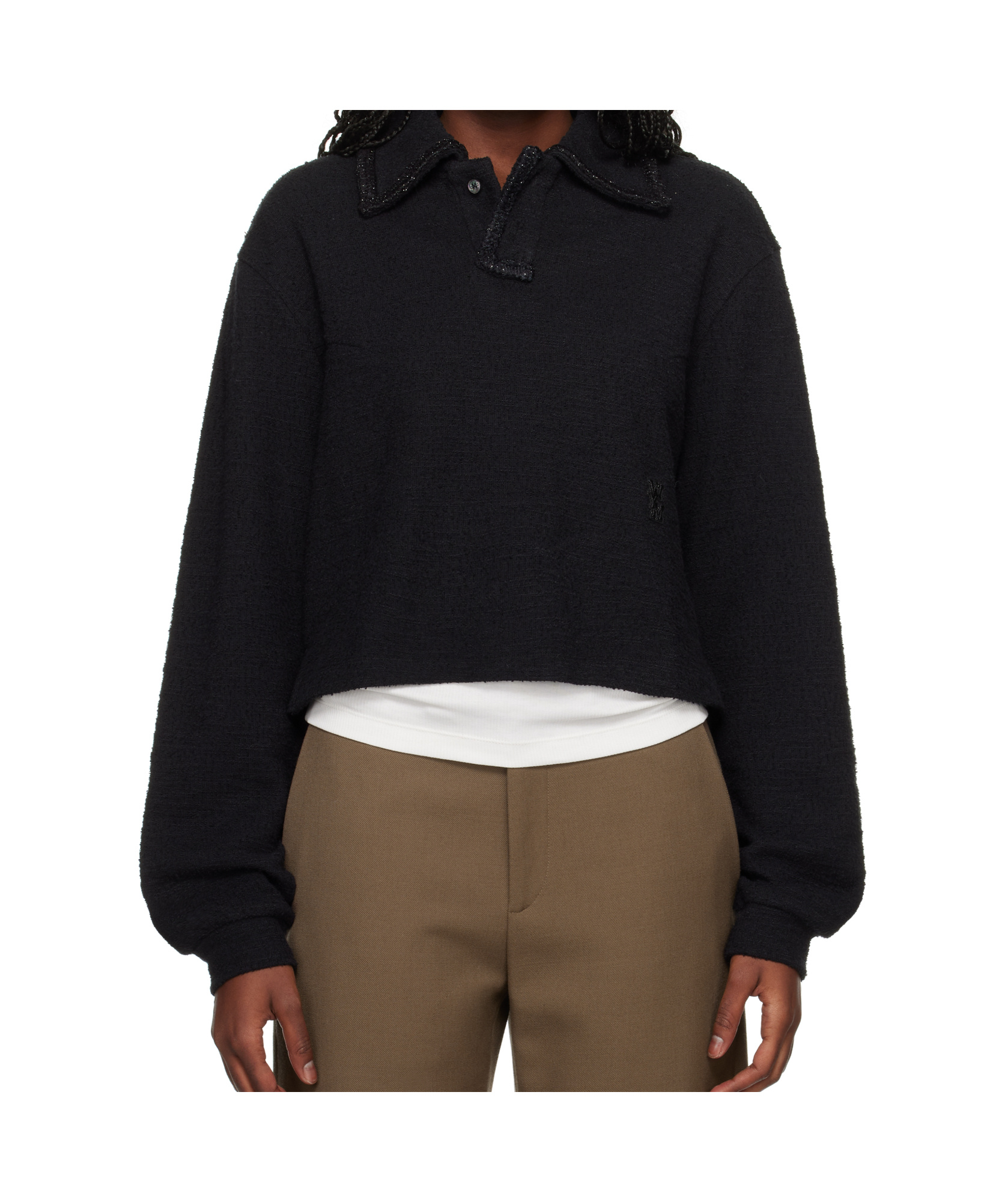WOOYOUNGMI LONG-SLEEVED POLO SHIRT