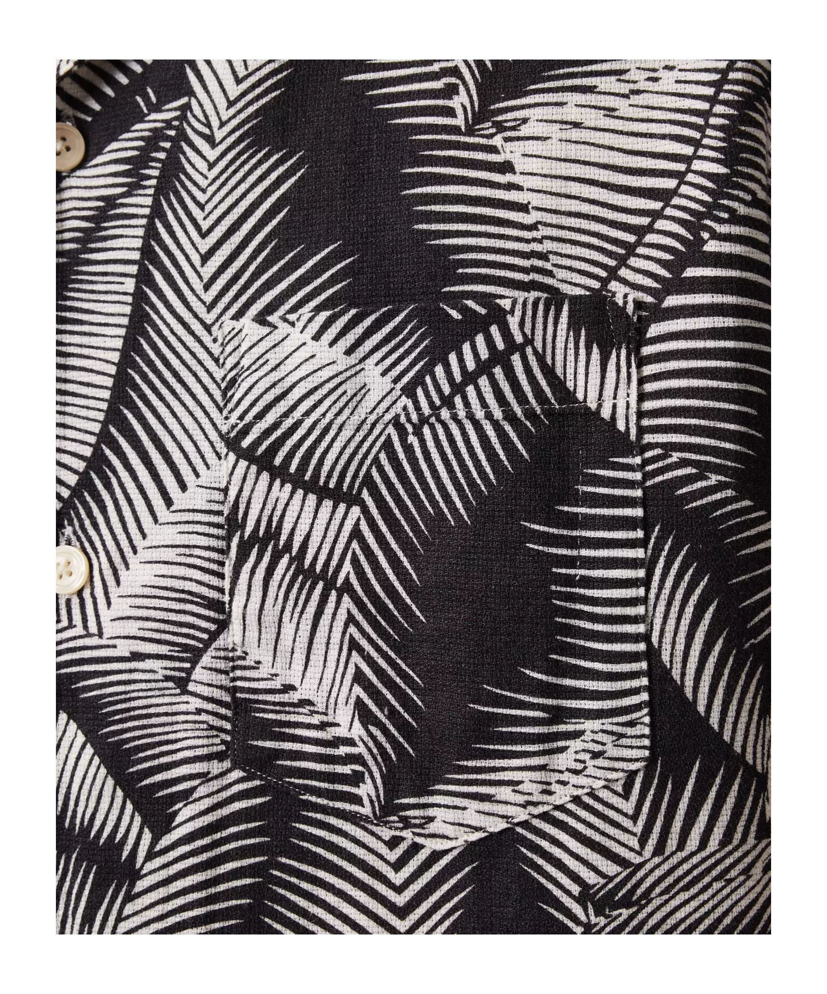 Allsaints Mens Pebblestone Gr Marseille Graphic-print Linen-cotton Shirt In Black