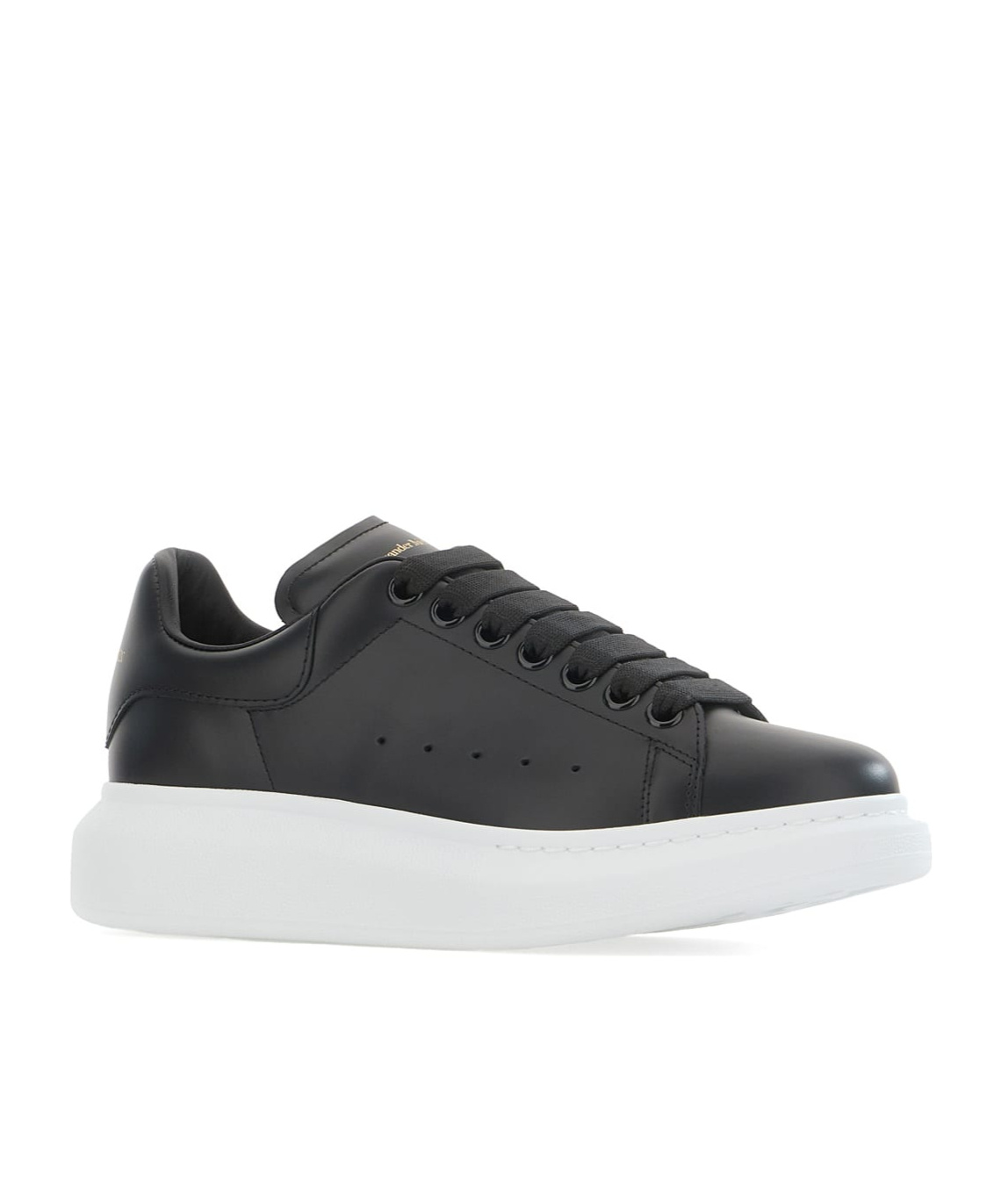 Alexander Mcqueen Round Head Lacing Low-cut Casual Sneakers In Black