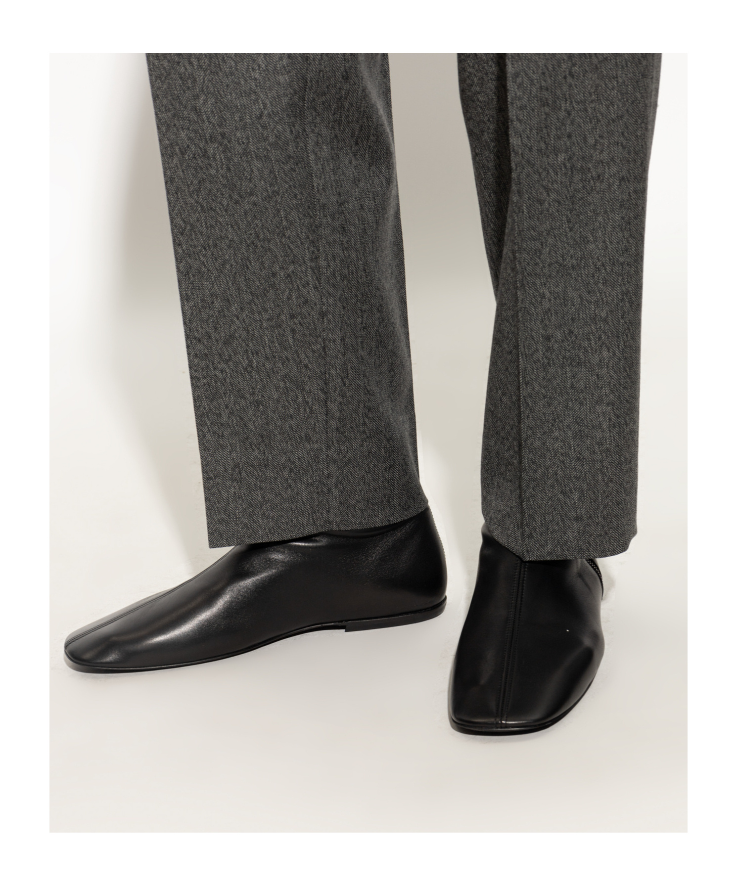 Dries Van Noten Square Toe Boots In Black