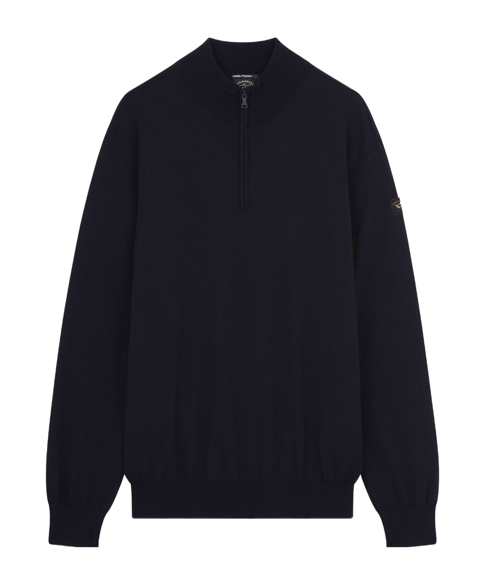 Paul & Shark Half Zipper Sweater In Black
