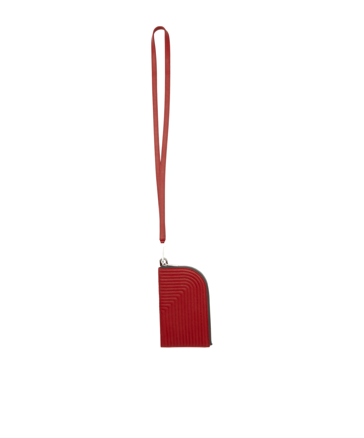 Rick Owens Zipper Wallet In Red