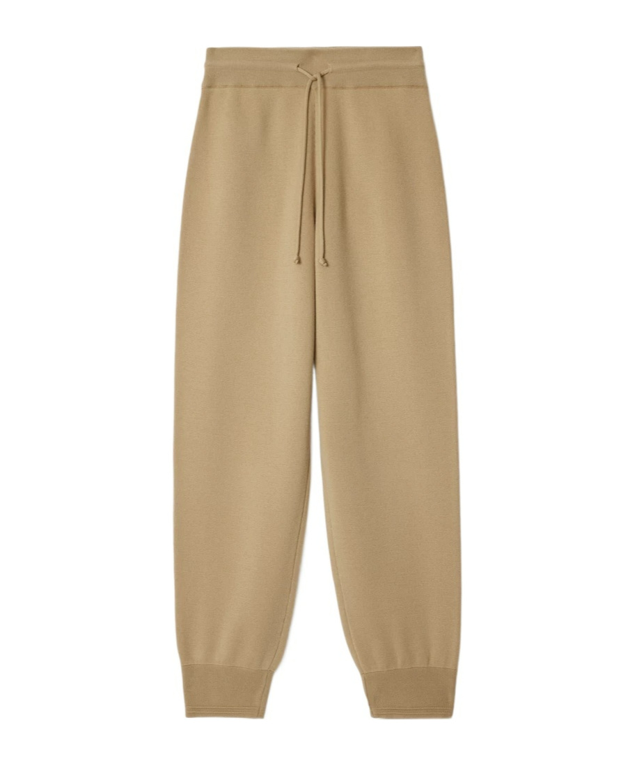 Burberry Wool-blend Track Pants In Nude