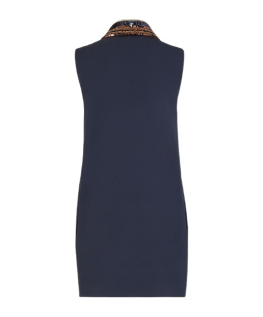 Fendi Sequin Embellished Sleeveless Mini Dress In Blue