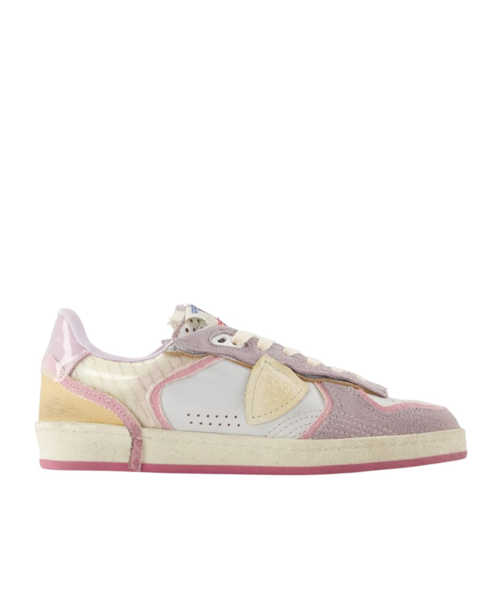 Philippe Model Round-toe Low-top Casual Shoes In Pink